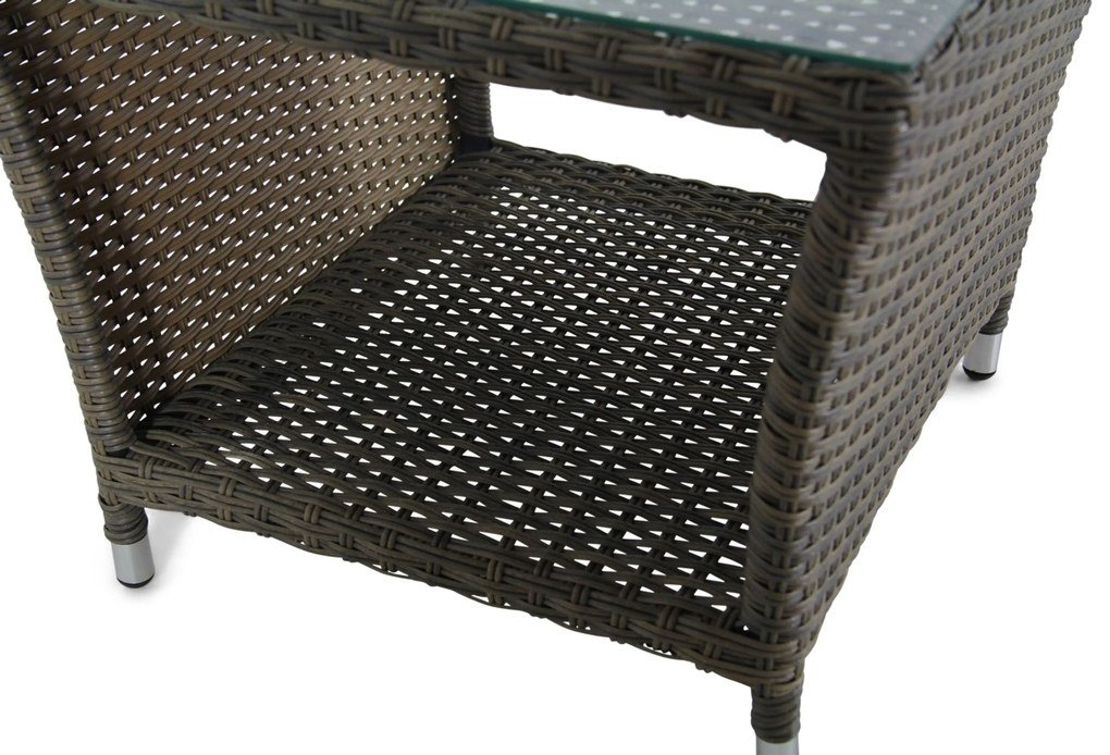 Bistroset 2 personen Wicker Grijs Garden Collections Detroit