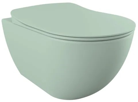 Creavit Hangend Toilet - 35.3x51cm - spoelrandloos - nijlgroen FE322-11NY00E-0000