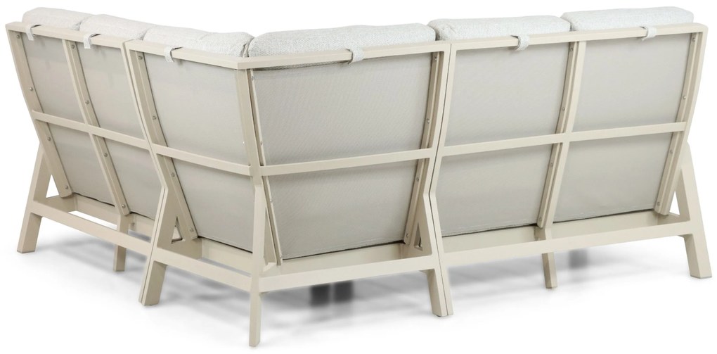 Hoek loungeset 5 personen Aluminium Taupe Lifestyle Garden Furniture Evora