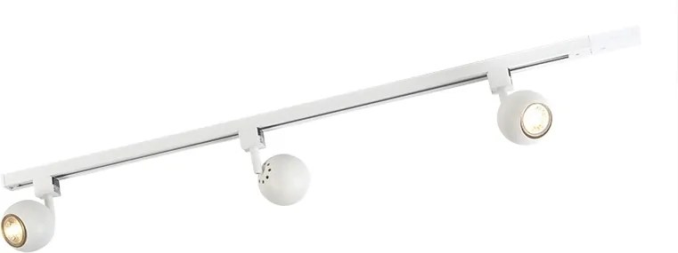 Smart modern railsysteem wit 1-fase incl. 3 Wifi GU10 - Gissi