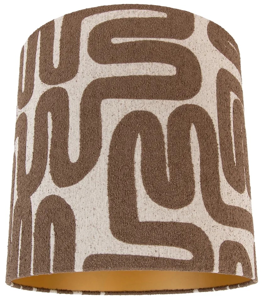 Stoffen lampenkap bruin met beige gestreept 40/40/40 Modern cilinder / rond rond
