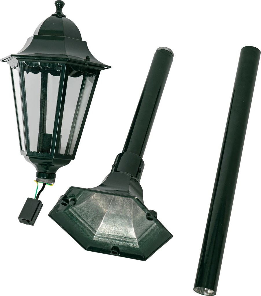 Klassieke staande buitenlamp donker groen 125 cm IP44 - New Orleans