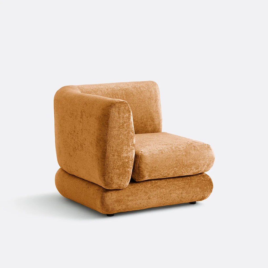 Modulaire hoekbank, dik fluweel, HOOVER