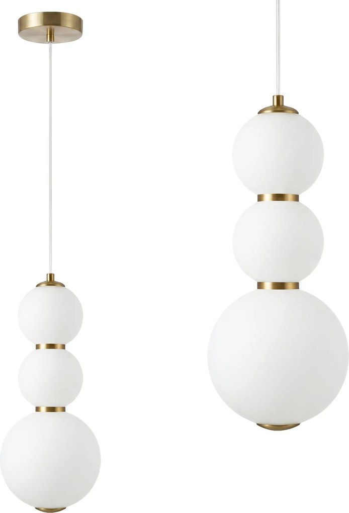 LED hanglamp plafondlamp LHJ113-3CP geborsteld goud