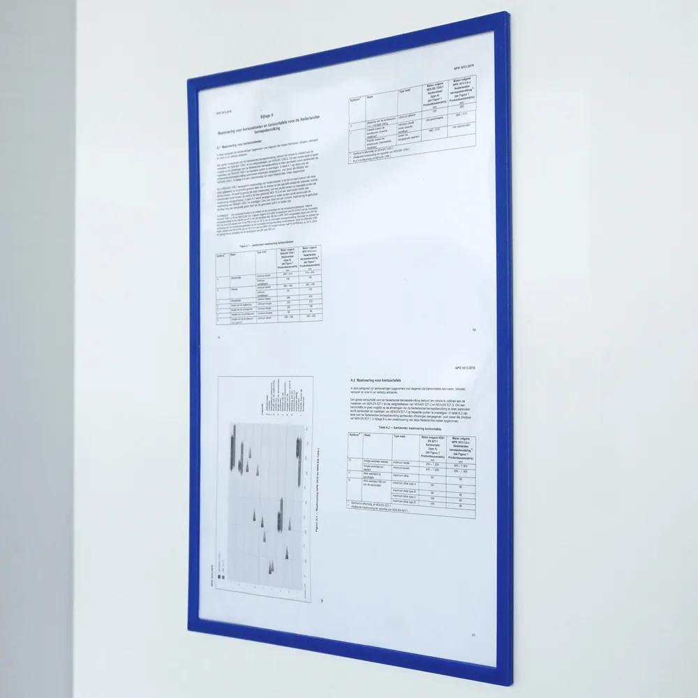 Magnetische documenthouder PRO - A4 - Blauw - Per stuk