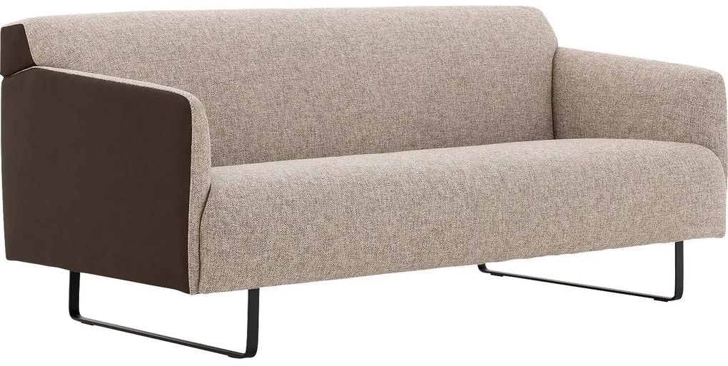 Goossens Excellent Bank Montreal bruin, leer, 2-zits, modern design