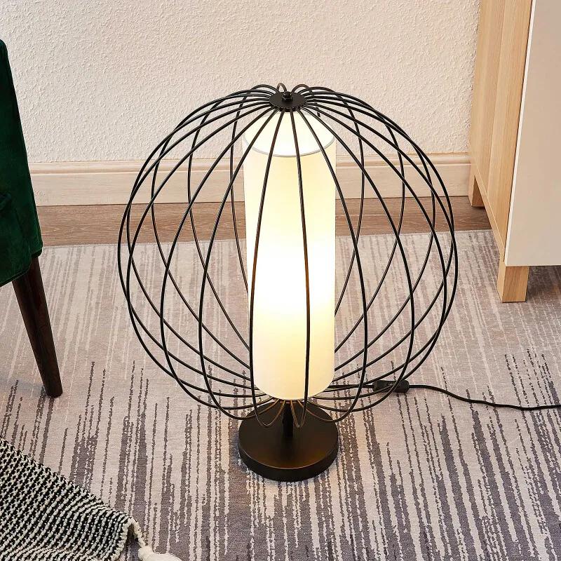 Koriko tafellamp met ronde kooikap - lampen-24