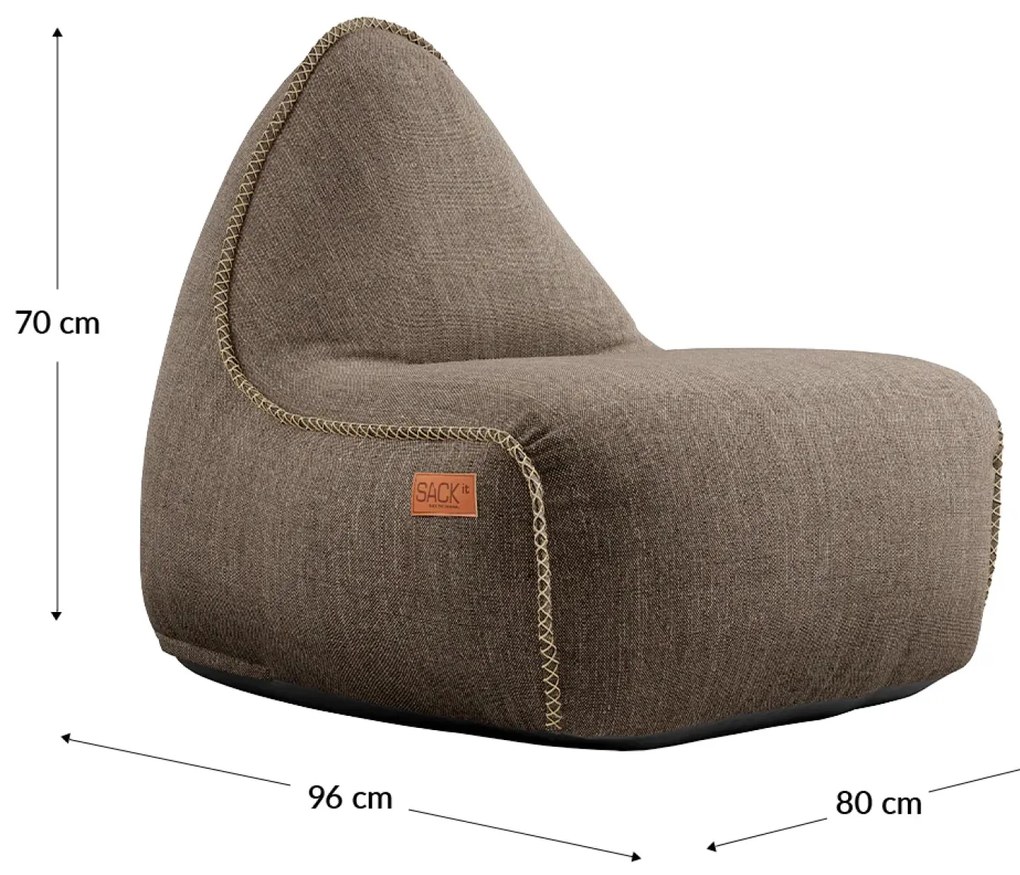 Cobana Lounge Stoel & Pouf Outdoor - Bruin
