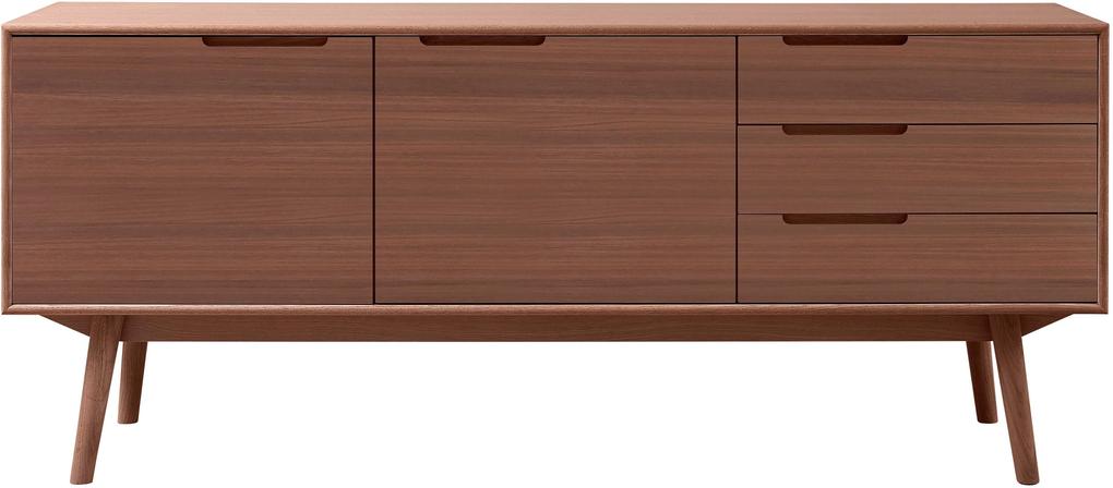 Wood and Vision Curve Sideboard dressoir large 2-3 walnoot