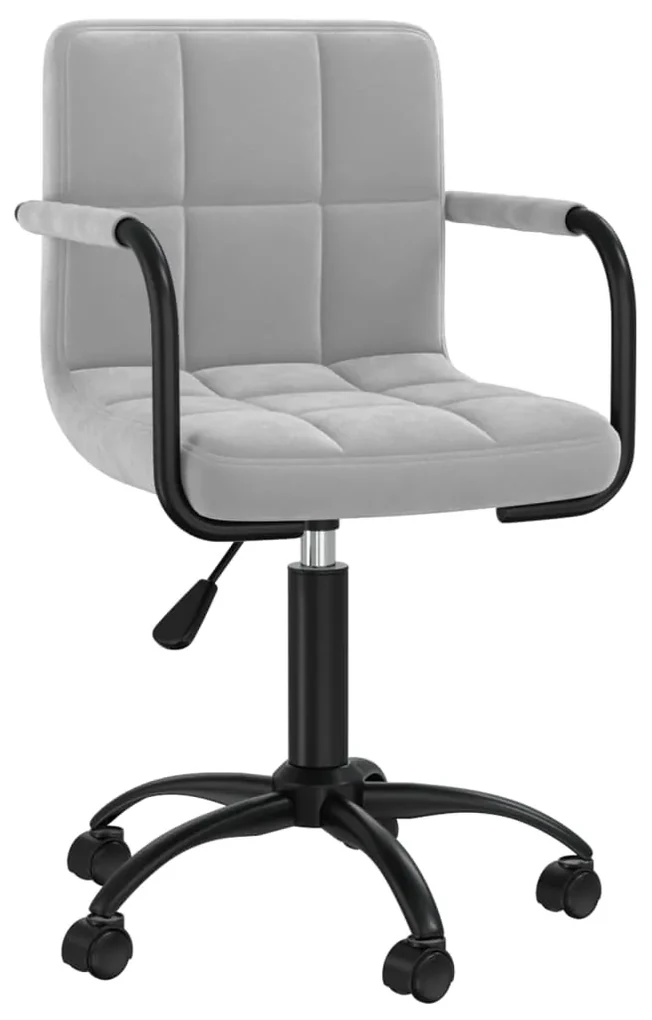 vidaXL Eetkamerstoelen draaibaar 4 st fluweel lichtgrijs