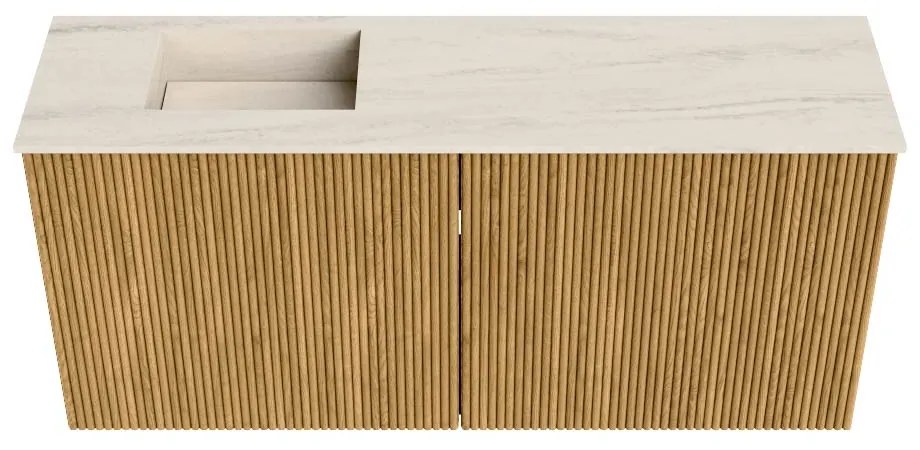Mondiaz Joya DLux 90cm toiletmeubel oak met wastafel faye links 1 kraangat meli