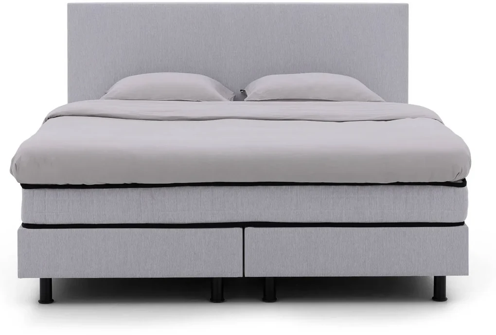 Goossens Basic Boxspring Compleet Finn, 160 x 200 cm box (= 2x 80cmx 200cm) 1x matras gestoffeerd pocketvering, 1x matrastopper gestoffeerd