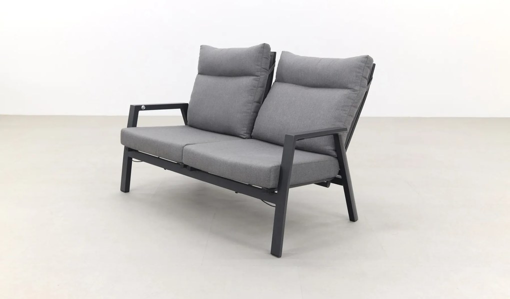 Azoren 2-zitsbank verstelbaar - Antraciet OP=OP