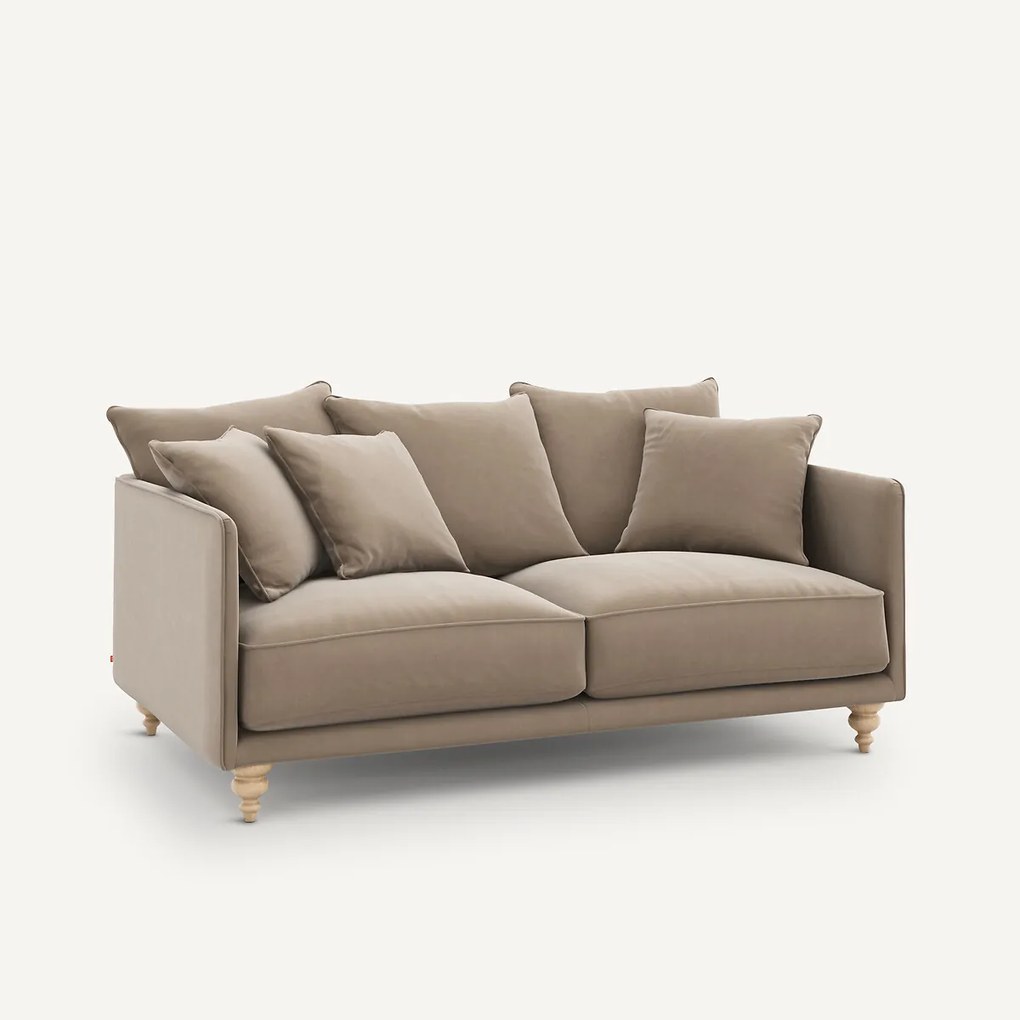 3-zits compacte fluwelen zetel, Lazare