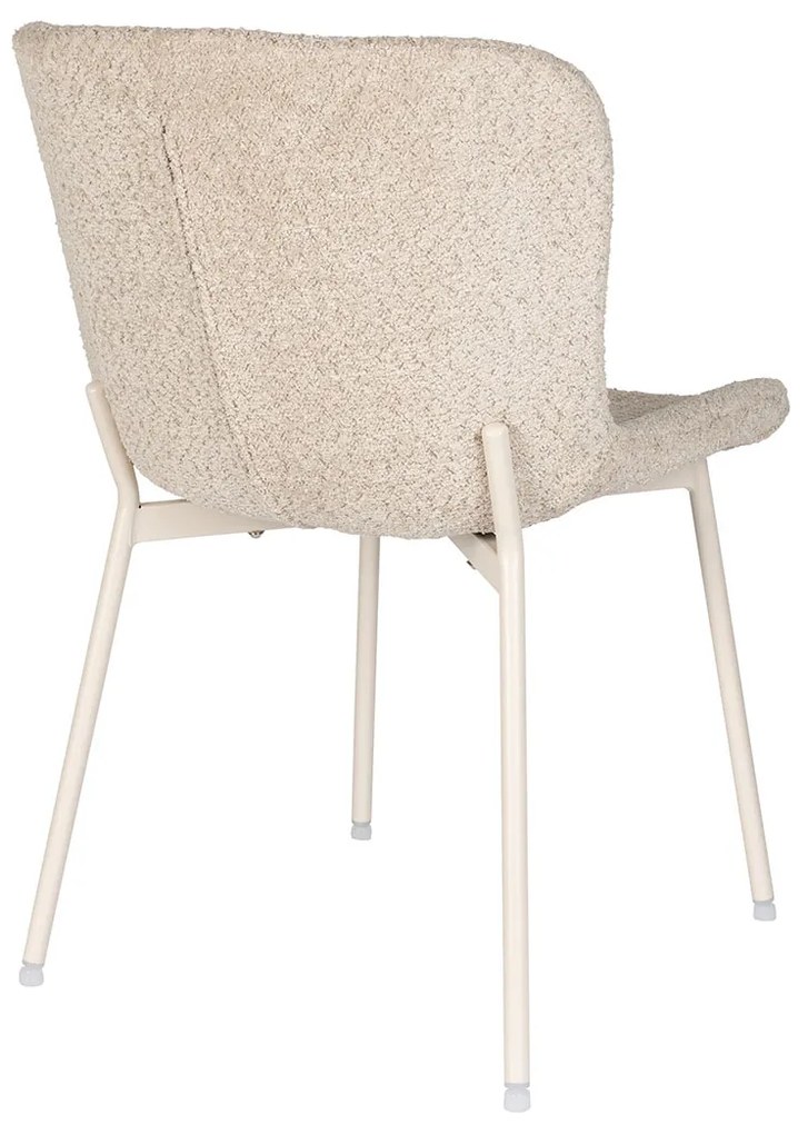 Moderne Kuipstoel Beige Zachte Stof