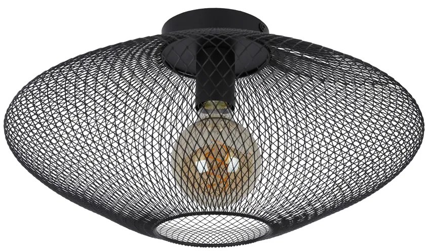 Lucide Mesh plafondlamp 45cm 1x E27 zwart