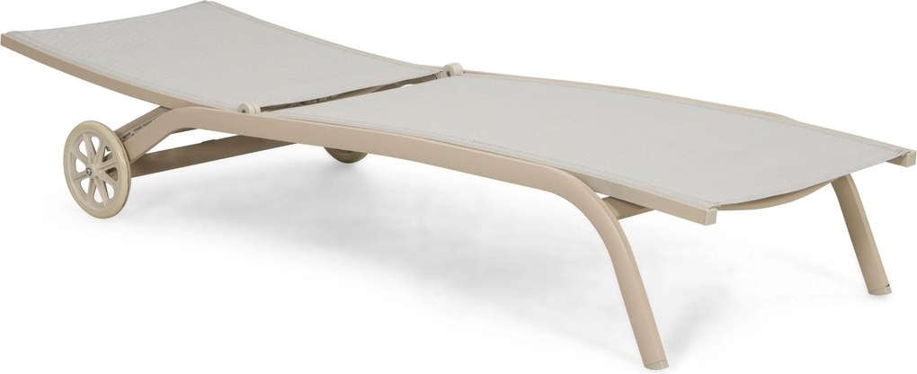Domani Furniture Bellorio Ligbed Verstelbaar Aluminium Zand/Beige