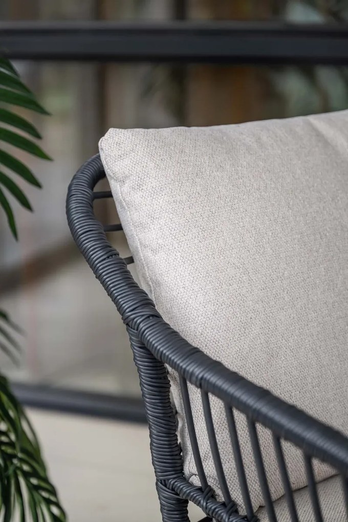 GI Margriet wicker dining tuinstoel - Zwart