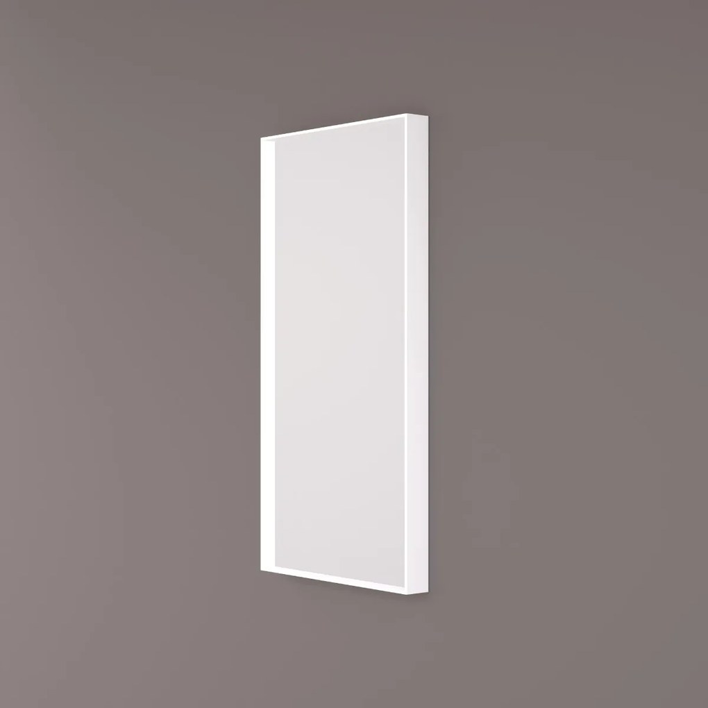 Hipp Design 9200 rechthoekige witte spiegel 35x80cm