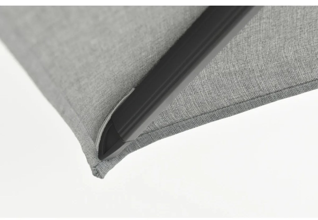 Garden Impressions Hawaii Big Pole zweefparasol 350x350 cm - donker grijs frame - licht grijs doek