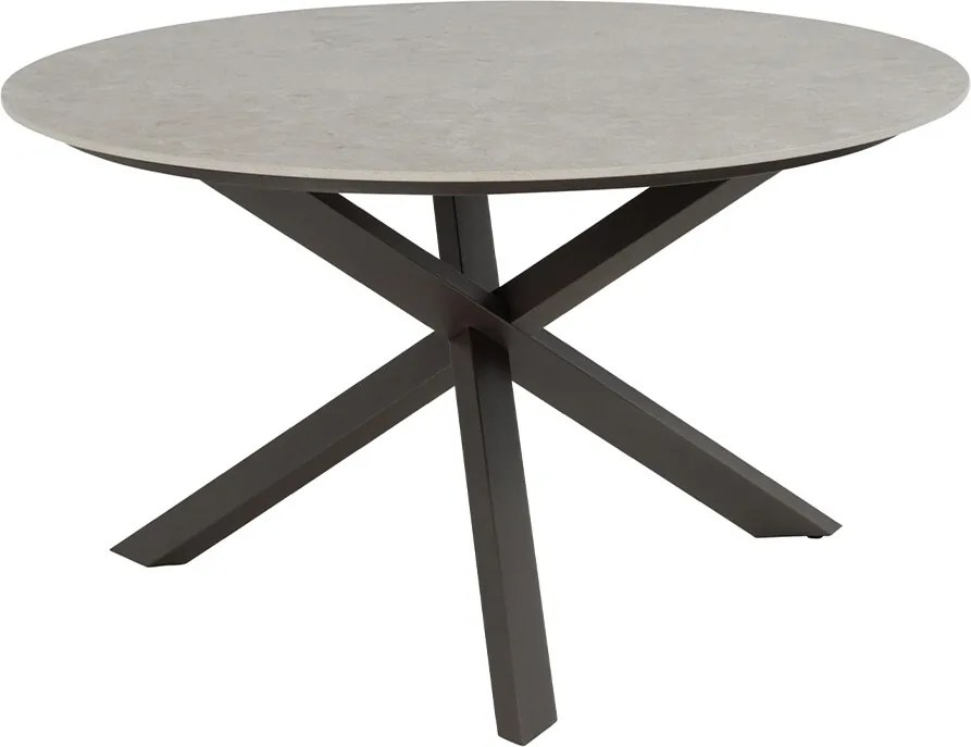 4 Seasons Prado tuintafel Ø130x75 cm- ceramic sabbia - terre