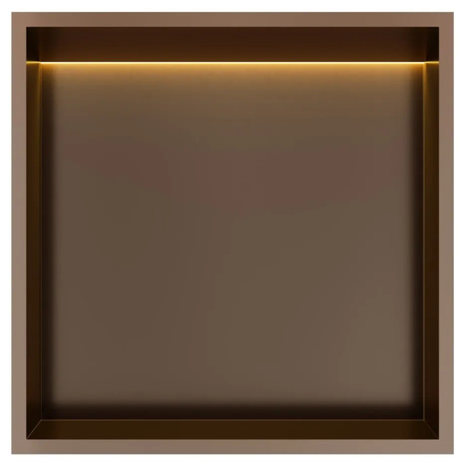 Hotbath &More inbouwnis met verlichting 30x30x10cm tuscan bronze