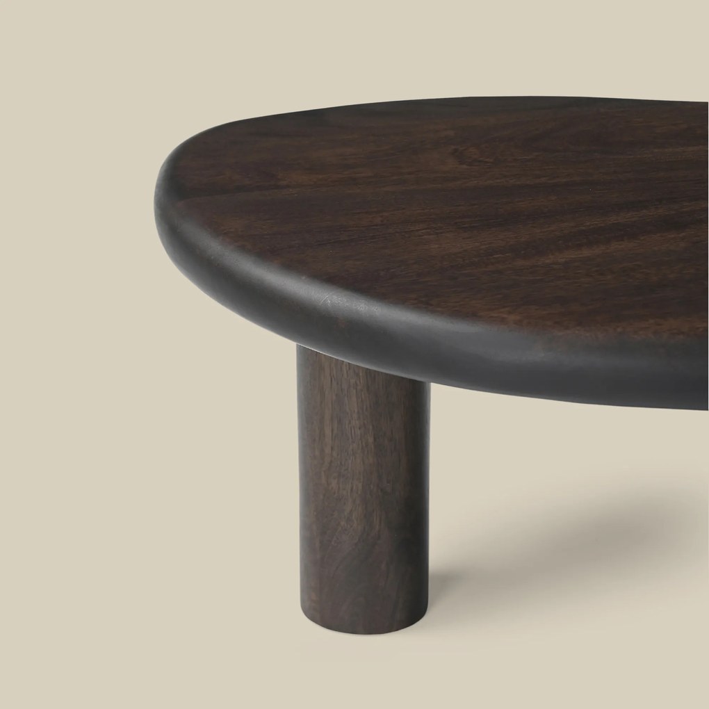 Salontafel Hout Organische Vorm - 120 X 60cm.