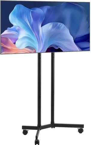 VEVOR oprolbare tv-standaard voor platte en gebogen tv's van 812,8-1651 mm, in hoogte verstelbare tv-vloerstandaard tot 40 kg (max. VESA 400 x 400 mm) voor woonkamer/slaapkamer