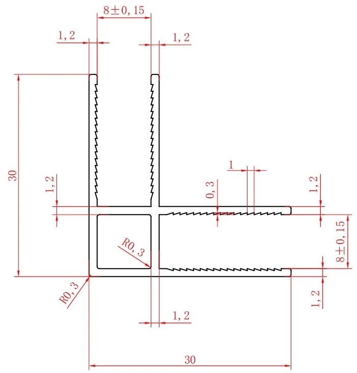 Saniclear Rivo inloop douchecabine 180x80cm met 30cm zijwand en 60cm vrije inloop chroom