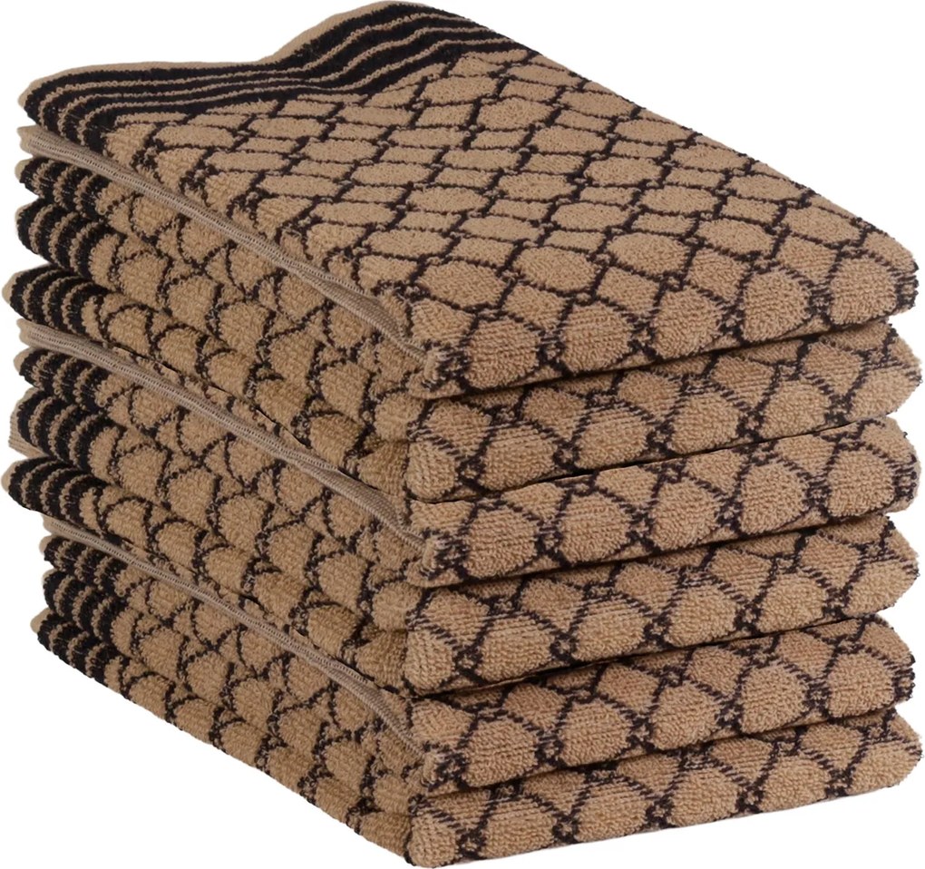 Keukendoek deluxe – 6 stuks – 50×50 – beige