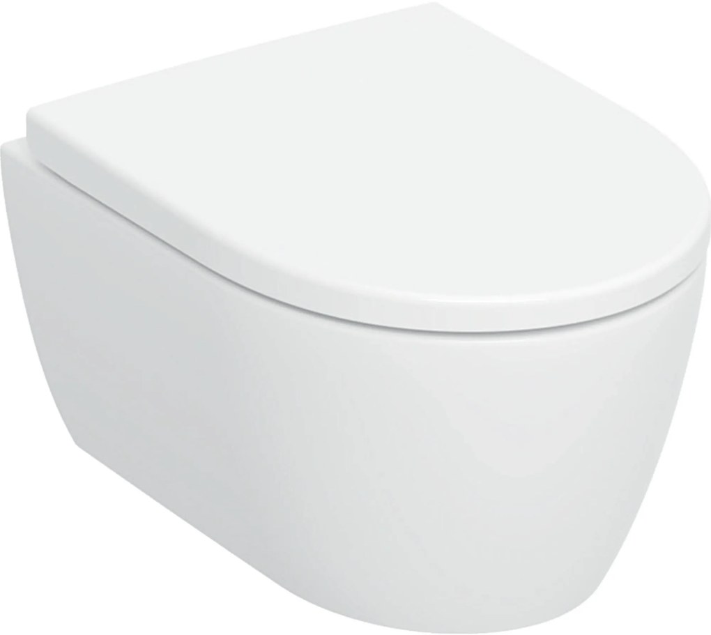 Geberit iCon compact hangtoilet vuilafstotend met softclose, quickrelease en TurboFlush wit