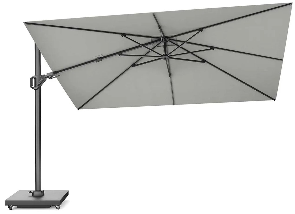 Zweefparasol  2.6x3.5m T2 premium (incl. voet en hoes) Grijs-antraciet Platinum Challenger