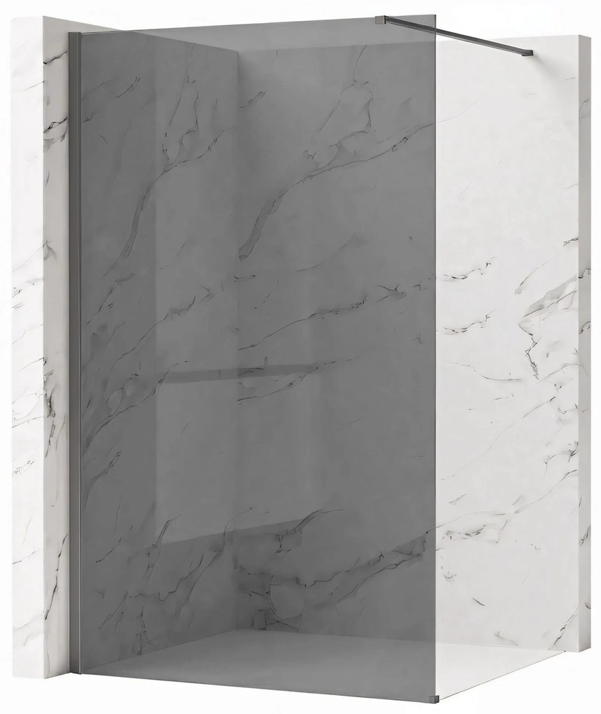 Walk-in douchewand Rea Flexi Grey / Titan 140