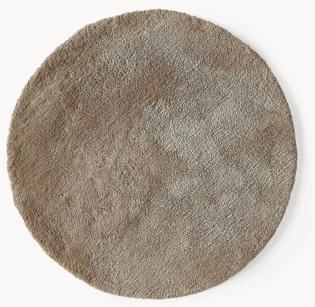 Rond hoogpolig vloerkleed Leighton