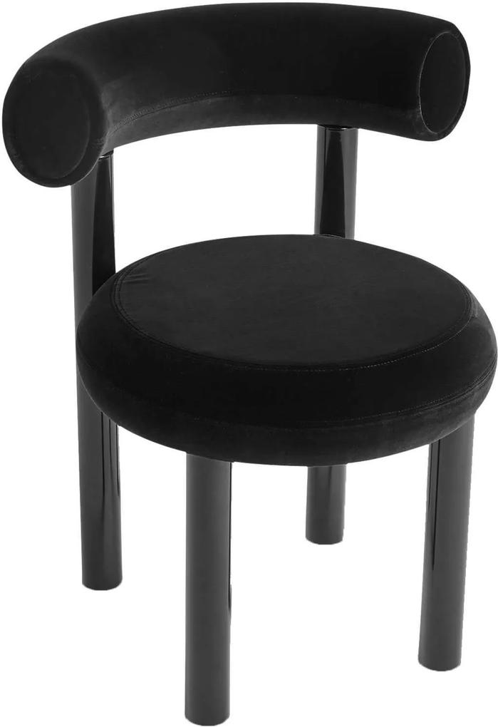 Tom Dixon Fat Dining Chair stoel gestoffeerd zwart Cassia 09