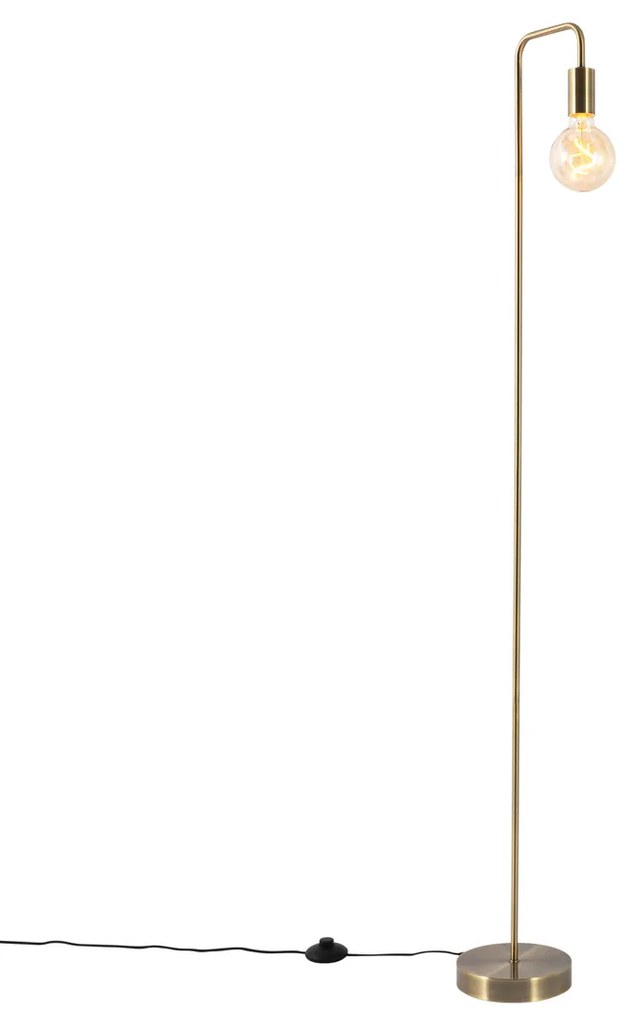 Moderne vloerlamp brons rond 145cm - Facil Modern E27 Binnenverlichting Lamp