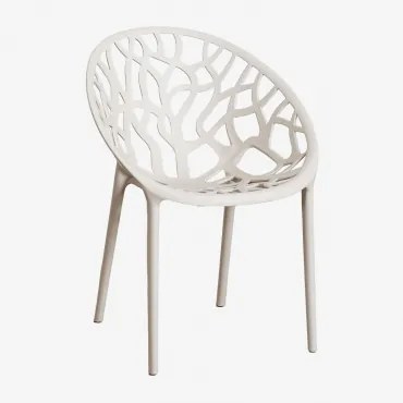 Stapelbare Eetkamerstoelen Set Van 2 In Polypropyleen Ores Tapioca Beige - Sklum