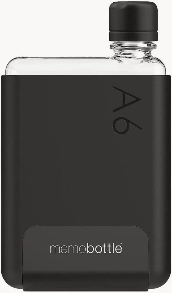 Waterfles Memobottle A6, met siliconen hoes