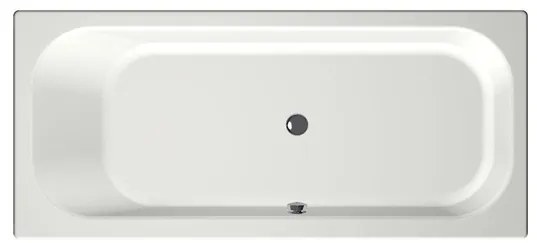 Xenz Aruba Ligbad - 170x75x48 - afvoer Midden - acryl - wit mat 6801-03