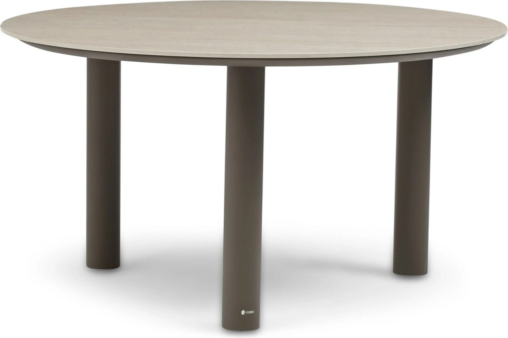 Dining Tuintafel rond 140 cm Taupe Trino