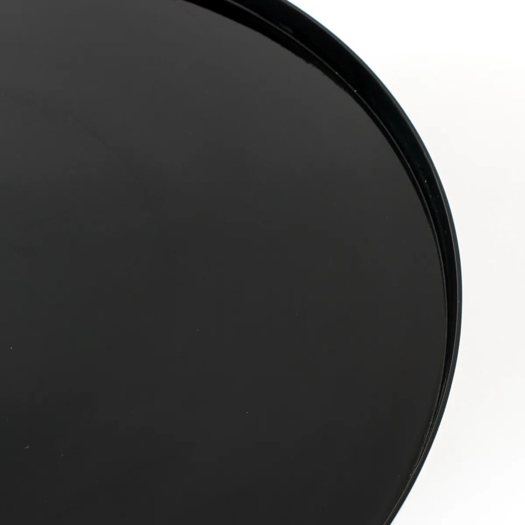 Zuiver Shiny Bomb Zwarte Design Salontafel Rond - 67 X 67cm.