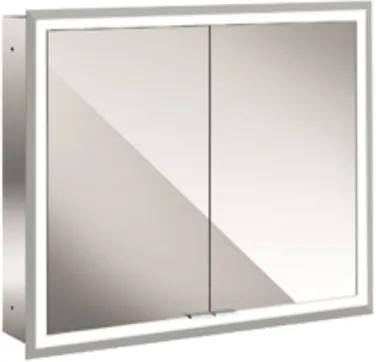 Emco Asis Prime spiegelkast inbouw met 2 deuren met LED verlichting 80cm met lichtpakket verspiegeld 949706072