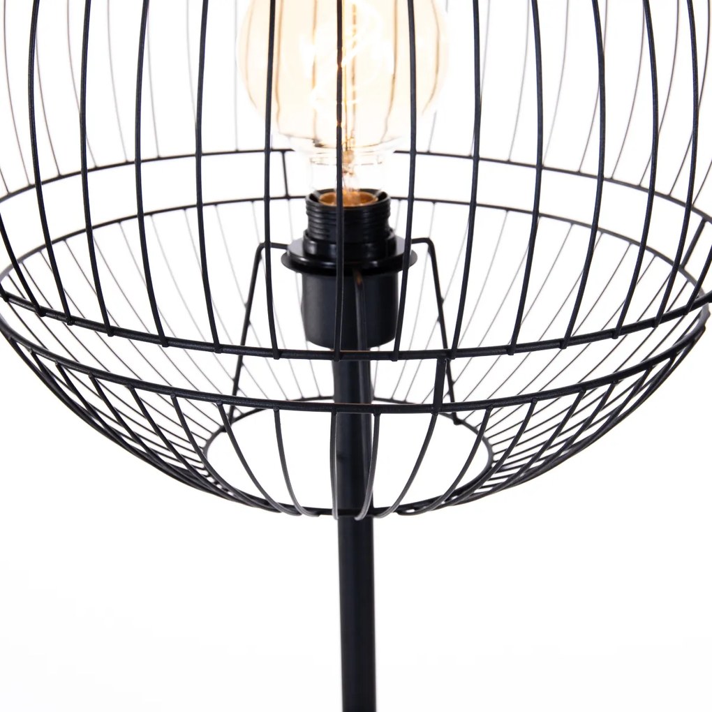 Moderne vloerlamp zwart - Sphaera Modern E27 bol / globe / rond Binnenverlichting Lamp