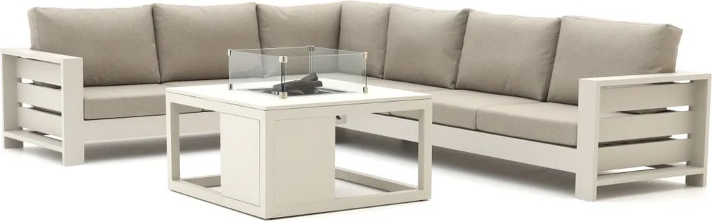 Hoek loungeset Bellagio  | 6 personen | Loungeset Beige | Hoekbank Aluminium | Kees Smit Tuinmeubelen