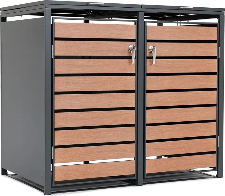 Kliko ombouw voor 2 afvalcontainers van 120 l of 240 l Bremen CoverTech