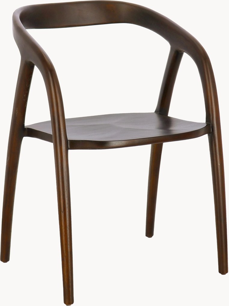 Teakhouten eetkamerstoelen Dotty met armleuningen, 2-delig