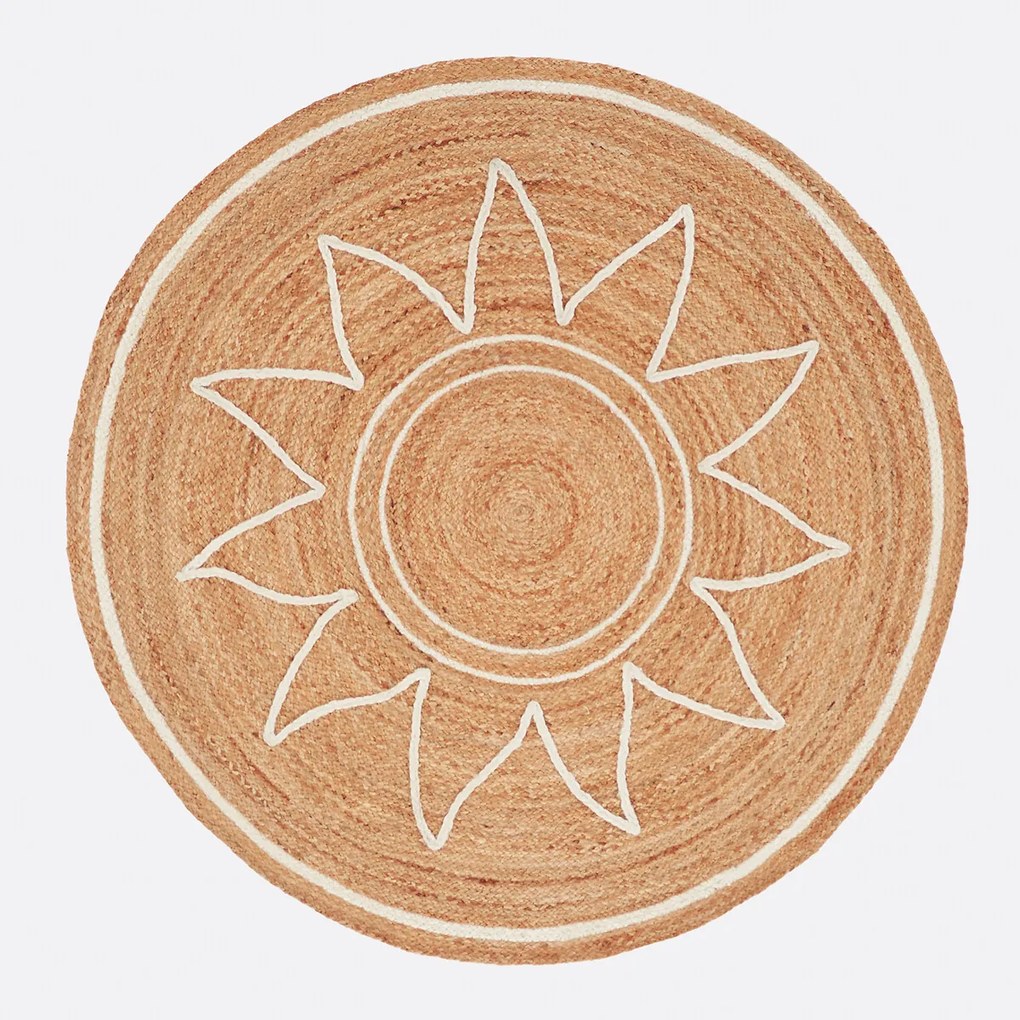 Rond vloerkleed in jute, Montesol