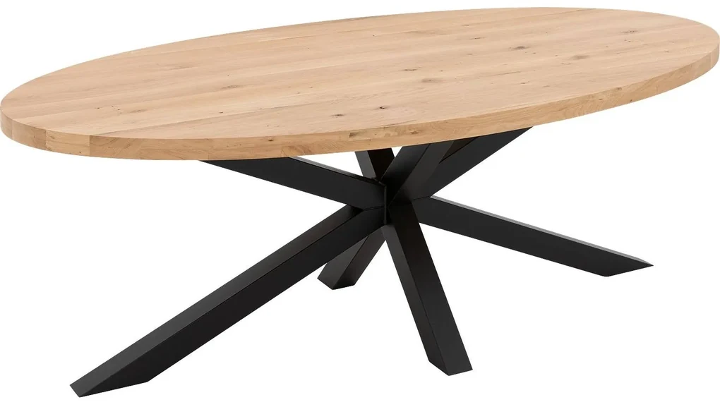 Goossens Eettafel Blade, Strak blad ovaal 260 x 120 cm 6 cm dik