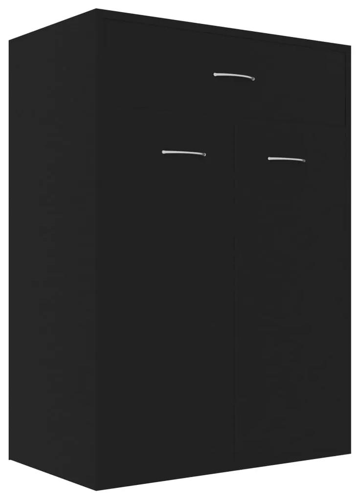 vidaXL Schoenenkast 60x35x84 cm bewerkt hout zwart