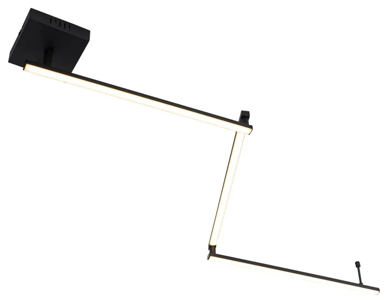 Plafondlamp zwart 150,8 cm incl. LED 3-staps dimbaar verstelbaar - Annuschka